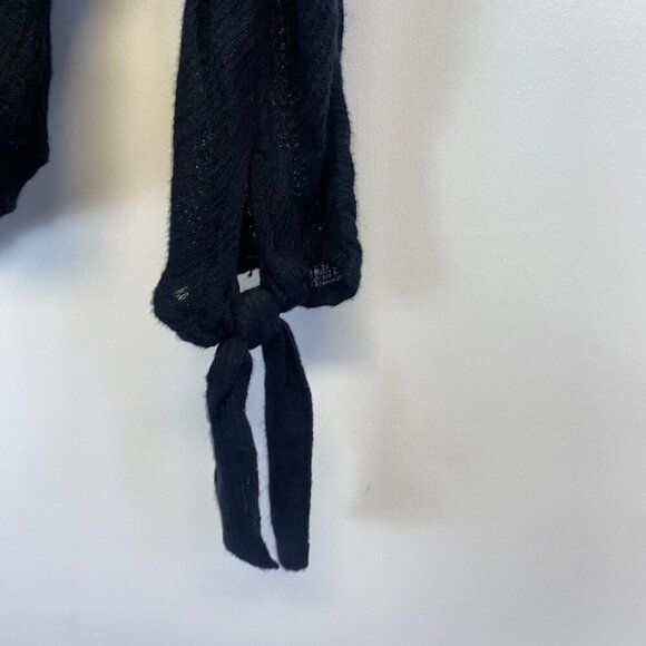 Free People Morning Dolman Sleeve Black Guaze Top - Picture 5 of 12